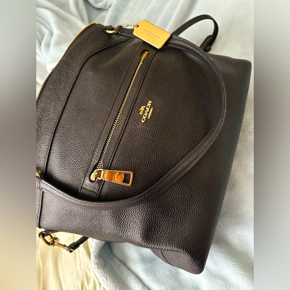 Coach black handbag purse